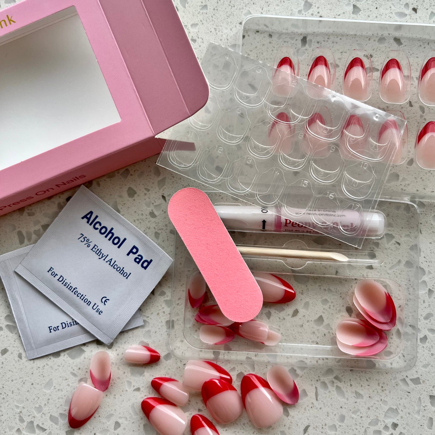 Candy Lights Festive Duo – Short Almond Gel Press On Nails