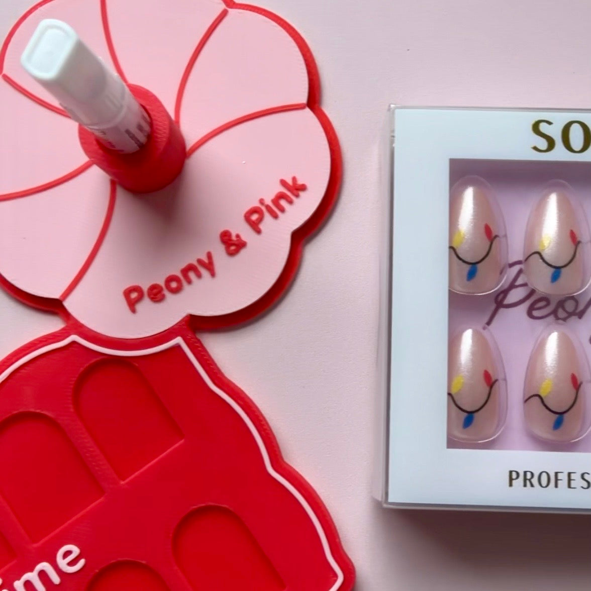 Festive Peony Bloom Glue Dock